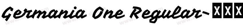 Germania One Regular字体转换